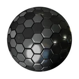 Plastic Hexagonal Black Wall