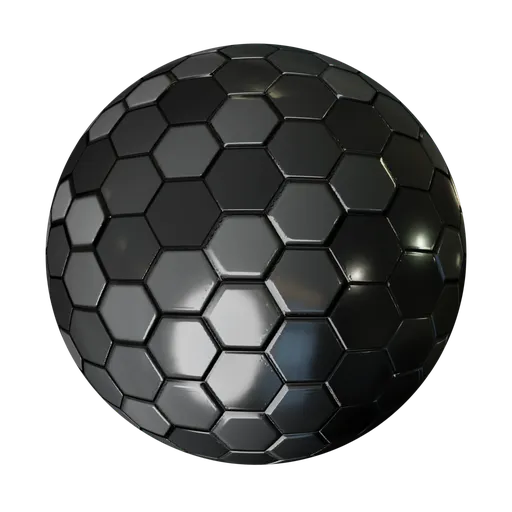 Plastic Hexagonal Black Wall