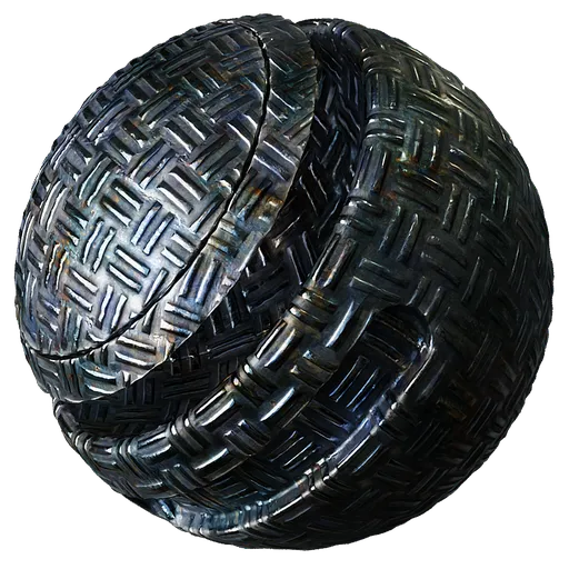Metal Tread Plate Blue