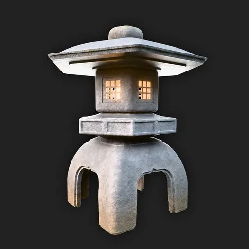 Small Japanese Stone Lamp