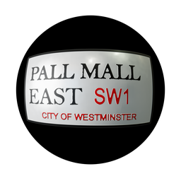 Pall Mall East Road Sign