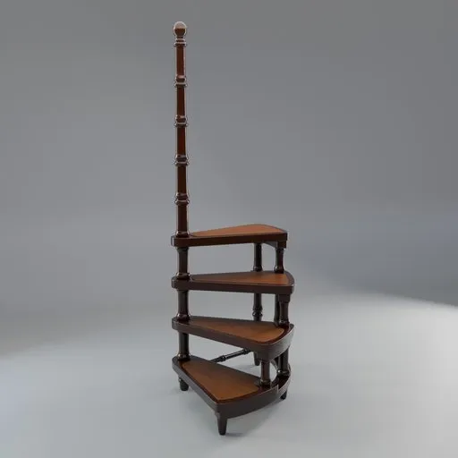 Wooden Spiral Library Ladder