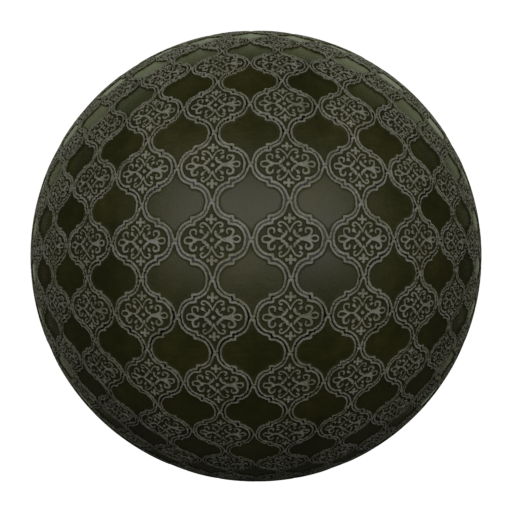 Dark green patterned tiles | FREE tiles materials | BlenderKit