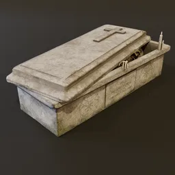 Halloween Stone Coffin Large