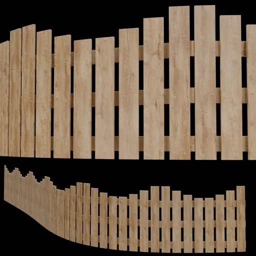 Unmodified wooden fence