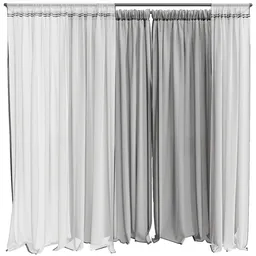 MI Silk And Cotton Curtain Set