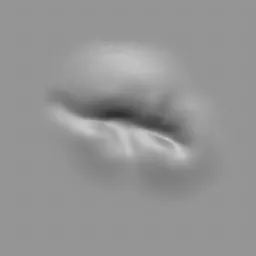 3D sculpting brush effect for creating detailed back muscles on male character models in Blender.