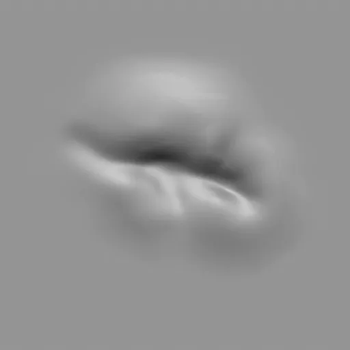 3D sculpting brush effect for creating detailed back muscles on male character models in Blender.