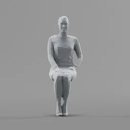 Lowpoly Female Sitting