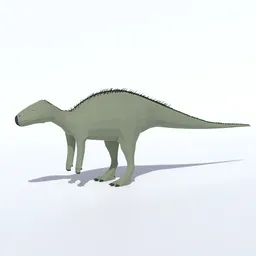Low Poly Zalmoxes Dinosaur