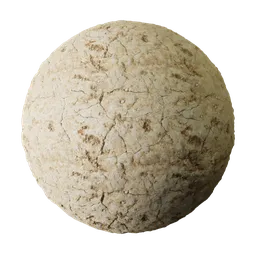 2K PBR cracked soil texture for Blender 3D material library, high-resolution mud displacement map for realistic rendering.