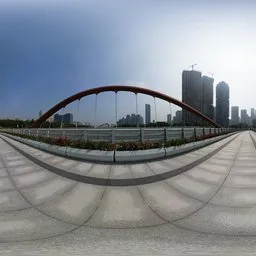 River bridge deck in the morning 24k