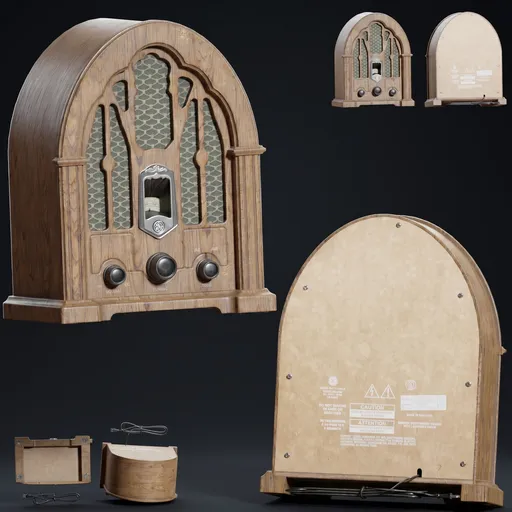 Antique Weathered Cathedral Radio