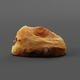 "Realistic 3D Pastry model for Blender 3D - lowpoly scanned design with photorealistic digital art featuring sublime subsurface scattering and flesh blob. AI-generated for added uniqueness and available on Gumroad."