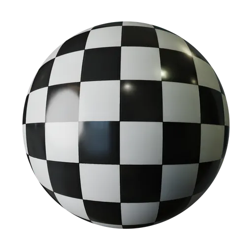 Black White Checkerboard Tile