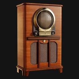 1940s Porthole Console Television