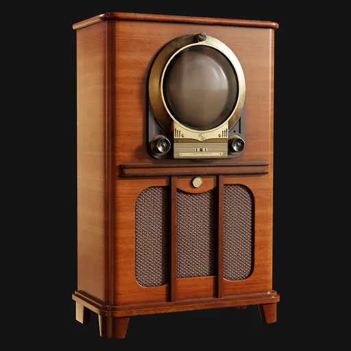 1940s Porthole Console Television