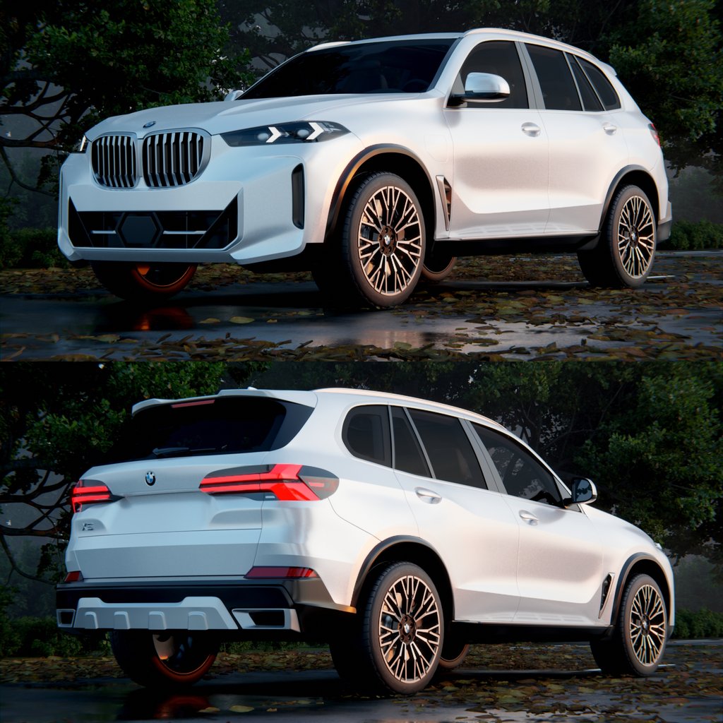 (RIGGED) BMW x5 2023 | Modern Cars models | BlenderKit