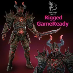 Dark Knight-Rigged-Animated