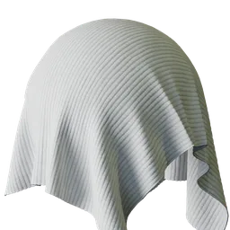 White Pleated Fabric