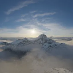 Aerial Mountain Peak Landscape
