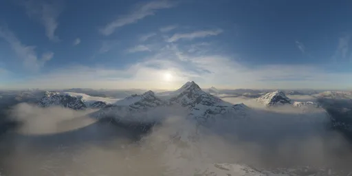 Aerial Mountain Peak Landscape