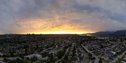 Aerial City Sunrise Sky