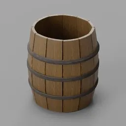 Stylized medieval open barrel