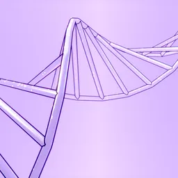 Anime CelShaded DNA Double Helix
