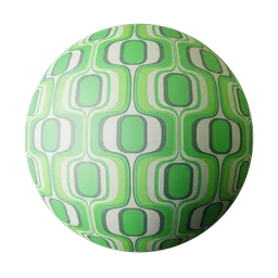 70s Decorative Wallpaper LimeGreen