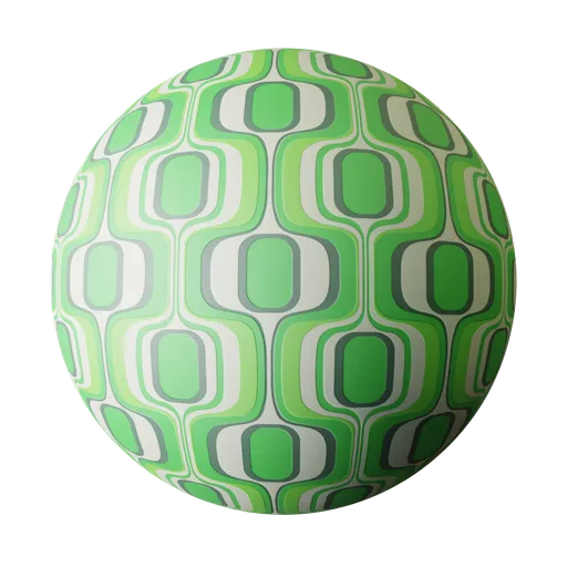 70s Decorative Wallpaper LimeGreen