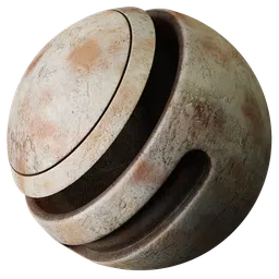 Plaster Walls Grunge Banded Red