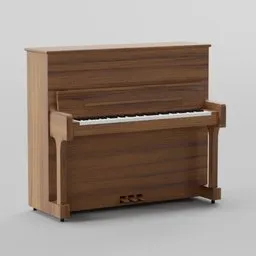 Classic Upright Piano Dark Wood