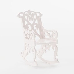 White rocking chair, site, old chair