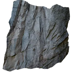 High-detail photorealistic 3D model of a rock cliff, perfect for Blender 3D landscape designs.