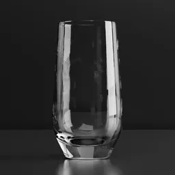 Drinking glass with fingerprints
