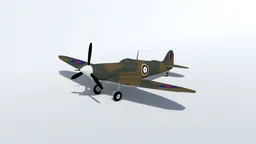 Detailed 3D model of a historic WWII fighter aircraft optimized for Blender, ideal for CG projects.