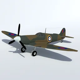 Low Poly Supermarine Spitfire MKII