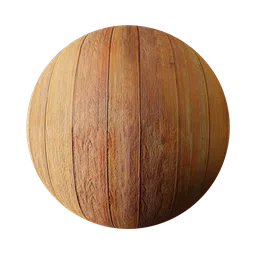 High-quality textured PBR wooden planks material for Blender 3D and other modeling software.