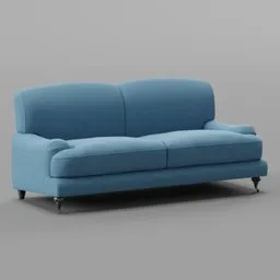 Fabric Rough Blue Sofa