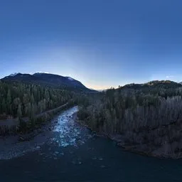 River Valley Mountain Sunset