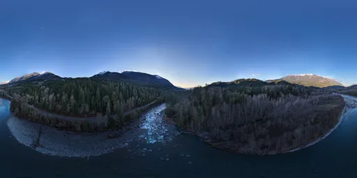 River Valley Mountain Sunset
