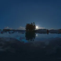 Midnight Waters Starry Lake Reflection