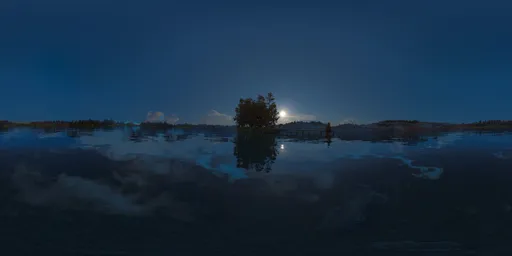 Midnight Waters Starry Lake Reflection