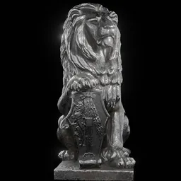 Steel Lion sculpture