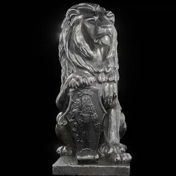 Steel Lion sculpture
