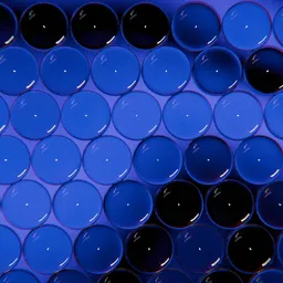 Blue Glass Orbs Pattern Abstract