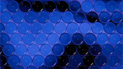 Blue Glass Orbs Pattern Abstract