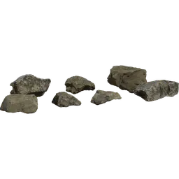 Rock Moss Set 02