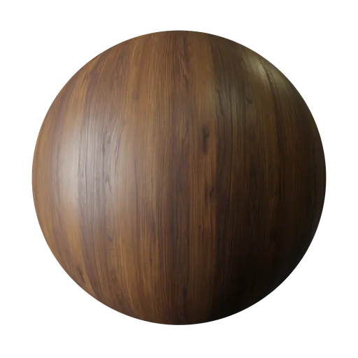 High-quality PBR Walnut Wood Veneer texture for realistic 3D rendering in Blender and other applications.